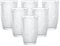 simpa Lucent Embossed Diamond Pattern Drinking Glasses 425ml Set of 6