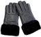 Woolous Lammfell Handschuhe Damen Winter, Wolle-Futter Thermo Handschuhe aus Schafwolle, Super Warm und Atmungsaktiv für Autofahren, Motorradfahren, TäGlich (Schwarz)