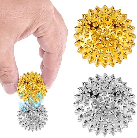 2Pcs Stachelige sensorische magnetische Akupressurbälle