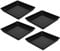Toddmomy Square Plant Saucer, 4pcs 22cm Plant Water Dray Trays Plastic Flower Drip Tray Water Catcher Trays Bonsai Potted Pot Saucers for Indoors Outdoors Pots Base Black