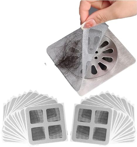 Lote de 30 Pegatinas Desechables, Protección de Drenaje, Filtro de Fregadero, Captura de Pelo para Tuberías de Ducha