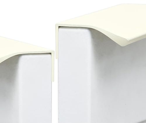 2 Stück Verdeckte Griffe für Küchenschränke Schrankgriffe Möbelgriffe Unsichtbare Griffe mit Schrauben Aluminium Küchengriffe Schubladengriffe Türgriff für Kleiderschrank (Length:400mm,Beige)