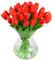 JUSTOYOU - Tulipani artificiali in lattice PU, sembrano veri al tatto, adatti per bouquet di nozze, per feste e come decorazione per la casa, 20 pezzi (arancione sporco)