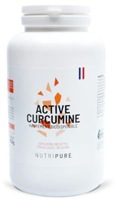 Nutripure - Active Curcumine Cavacurmin® - Extrait de Curcuma - 270 Gélules | Confort Articulaire, Mobilité & Protection Antioxydante - Haute Biodisponibilitée - Vegan - 3 Mois - Made in France