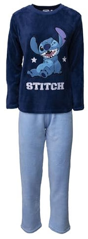 Disney Pigiama Lilo e Stitch Donna Ragazza Lungo Tg. L Invernale in Pile 6953
