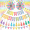 19 Ostern Deko Set zum Aufhängen – Ostereier Deko mit Ostergirlande & Banner, Moderne Osterdekoration für Innen & Outdoor, Osterhasen, Wabenpapier Ostereier 2025