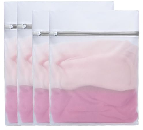 VATI Laundry Bags for Washing Machine, 2PCS 50x40cm& 60x50cm Wash Bags | 0.5mm fine mesh, zips with protective cover, high-density polyester, tested 500+ washes, heat resistant 90°C, Socks, Jackets