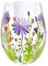 TANGPINGMAO Copas de vino pintadas 500 ml de vino de flores Resistencia al calor de vaso personalizado Regalo decorativo de vidrio personalizado para cumpleaños Bodas Día de San Valentín