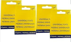 Clipper Universal Flints - Pack of 4, 9 Flints per Packet - Reliable Ignition for Lighters and More!