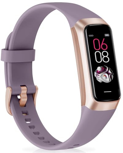 KWEROE Fitness Tracker, Fitness Watch 1.10 AMOLED Touch Color Screen, Step Counter with 24/7 Heart Rate Blood Pressure Sleep Monitor, Pedometer Activity Watch for Women Men Android iOS