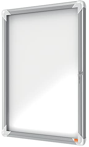 Nobo, Vitrine d'extérieur, Certifiée NF Collectivité et Education, Fond magnétique, 4xA4, 494x668mm, Porte battante, Gamme Premium Plus, 1902577