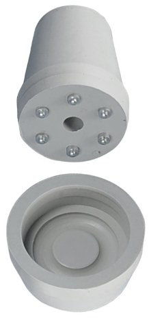Krückenkapsel mit Spikes, grau 18mm, Zubehör für Gehstöcke und Unterarmgehstützen