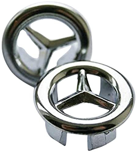 Sink Overflow Ring, 2 PCS Sink Hole Replacement Overflow Hole, Round Basin Overflow Trim, Sink Hole Cap, Drain Cap Cover Insert in Hole, for Bathtub, Kitchen, Sink Dotty Deals