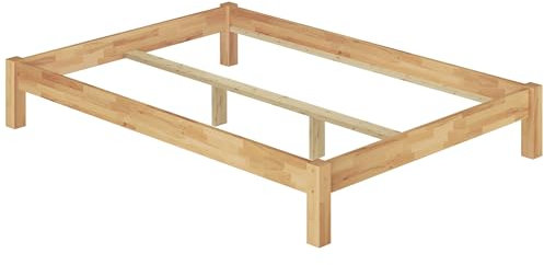 Erst-Holz Doppelbett Ehebett 180x200 Massivholz-Bettgestell Buche Natur ohne Zubehör 60.84-18 oR