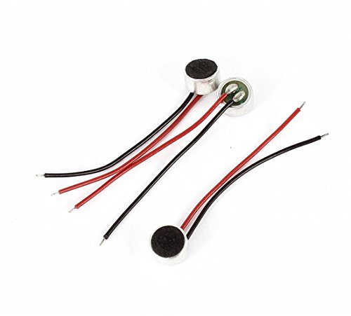 sourcing map 3pcs 3.2mm Long Wire Electret Condenser Microphone Cartridge 6mmx3.5mm