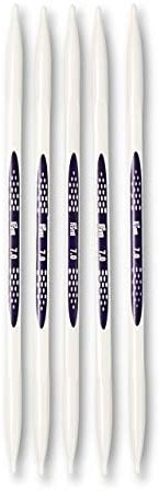 Prym Ergonomische Zweipunkt-Stricknadeln / Nadeln, Kunststoff, 7 mm, 20 cm Länge, Mehrfarbig, 5 Stück