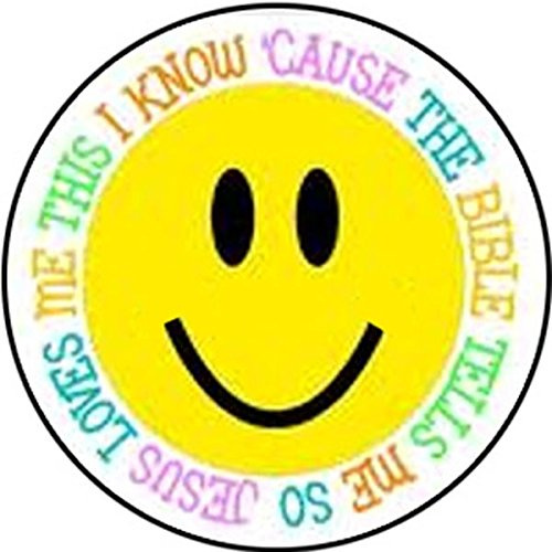 144 Smile Jesus Loves You 30mm School Christian Reward Stickers, Church