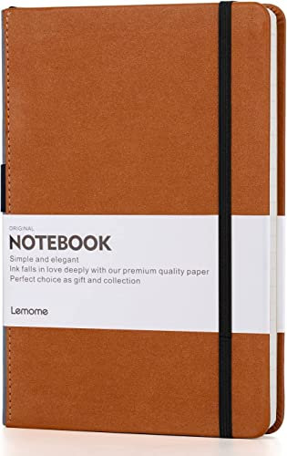 Notizbuch - Notizbuch A5 Classic Liniertes Journal mit Stiftschlaufe, A5 Notizbuch mit Dickem Papier, 21,3 x 14,5 cm, Rückentasche + Lesezeichen + Rundes Eckpapier + Gebänderte