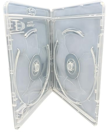 10 x Amaray Vortex Eco-Lite Double 3D Clear 2 Discos, 10 Fundas BLU-Ray