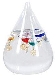 Galileo -Thermometer Gota de Cristal 11 cm für Außen- oder Innen-, Analog-, schwimmende Kugeln