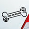 Auto Aufkleber Dog on Board Knochen Hund an Bord Dog Pfote 15x6 cm Schwarz Matt Sticker Heckscheibenaufkleber