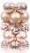 Sea Team 21-Pack Christmas Ball Ornaments with Strings, 80mm/3.15 Large Size Baubles, Shatterproof Plastic Christmas Bulbs, Hanging Decorations for Xmas Tree, Holiday, Wedding, Party, Rose Gold