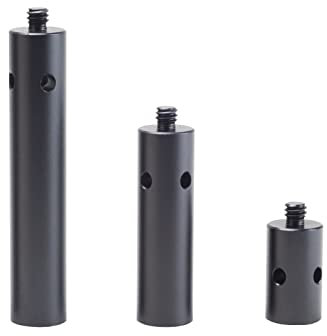 Nitze 15mm Rod with 1/4 Screw 1 Inch/2 Inches/3 Inches, Aluminum Alloy Rods Kit(3 PCS) - R15-1/4-Kit