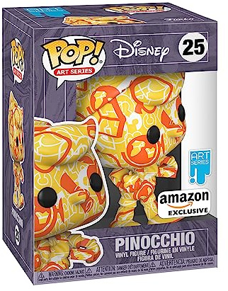 Funko Pop! Artist Series: DTV - Disney - Enamel Pinocchio - Disney Standard Characters - Esclusiva Amazon - Figura in Vinile da Collezione - Include una Custodia Protettiva in Plastica Premium