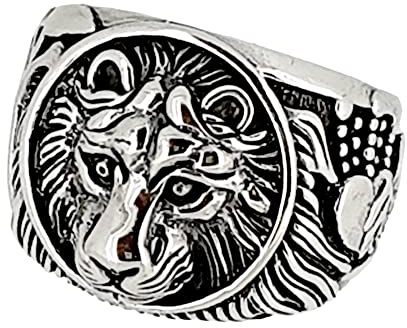 Treasure Bay Massiver Herrenring aus 925er Sterlingsilber – Löwen-Design