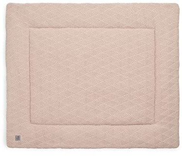 Jollein Laufgittereinlage River Knit, 75 cm Länge x 95 cm Breite, Blassrosa