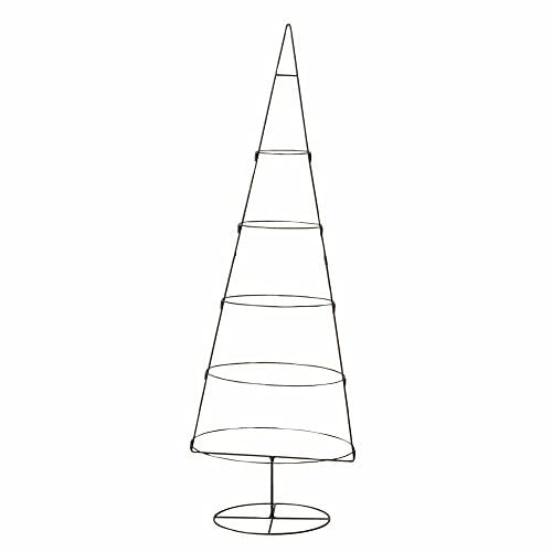 Deko Aufsteller für Zierschmuck - 150 cm / 5 Ebenen - Deko Weihnachtsbaum Tanne braun Tannenbaum für Weihnachtskugeln