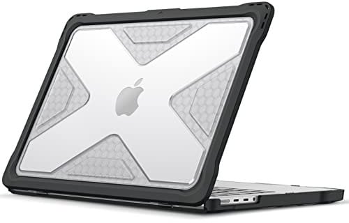 Fintie Hülle Kompatibel mit MacBook Pro 14 Zoll (2024-2021) A3112 A3401 A3185 A2992 A2918 A2779 A2442 M4 M3 M2 M1 Pro/Max, Ganzkörper-Rugged Hybrid Schutzhülle TPU Stoßstange Case, Transparent