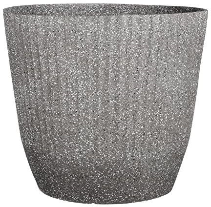 MICA Decorations Rio Blumentopf für draußen H40,5 x Ø45 cm Grau