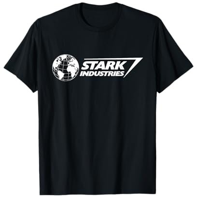 Marvel Iron Man Stark Industries Logo White T-Shirt
