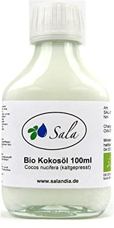 Sala Kokosöl kaltgepresst bio (100 ml Weißglasflasche)