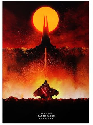 Displate Offiziell Star Wars MetallPoster Magnetische Befestigung Inklusive Lizenziert Bilder Hochwertiges Poster Sith Lords - Darth Vader Poster 45 cm x 32 cm