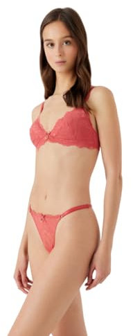 Emporio Armani Damen Emporio Armani Women's Triangle Eternal Lace Padded Bra, Cinnamon, L EU
