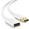 deleyCON 3,0m Cable USB 2.0 de Alta Velocidad Cable Alargador Enchufe USB A a Toma USB A - Blanco