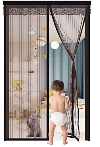 Zanzariera Magnetica per Porta Finestra 140x205cm, Chiusura Automatica con Anti Insetti per Balcone, Soggiorno, Camera da Letto