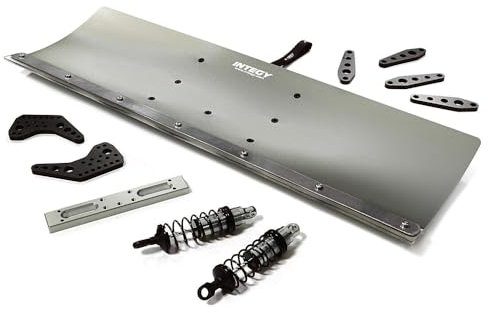 Integy RC-Modell-Schneepflug-Set, Legierung, gefräst, 400 mm, für Losi 1/10 Lasernut U4 4WD Brushless RTR