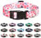Mercano Adjustable Dog Collar - Special Design Patterns, Soft Nylon Comfortable Durable Pet Collar for Small Medium Large Dogs (M, Rose)