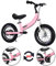 Qiani Fahrrad ohne Pedale und Kinderfahrräder 2 in 1, für 2 bis 7 Jahre Kinder, mit Bremse, abnehmbar Pedale und Hilfsräder, 12 14 16 Zoll, Rot Blau Rosa (16 Zoll, Rosa)