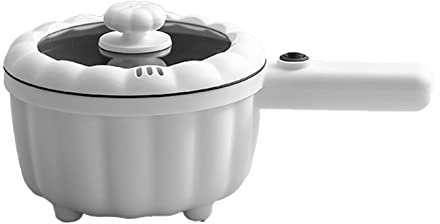 ZPSHYD Olla Eléctrica para Cocinar Al Vapor, Hervir Y Cocinar | Cocina Eléctrica Multifuncional con Sartén Antiadherente De Mango Largo(Blanco)