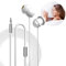 GEEKRIA Auricolari per dormire, mini ASMR con isolamento acustico, adatti per insonnia, viaggi in aereo, sonno laterale, sonno leggero, suoni ambientali, relax, meditazione (bianco, 3 m)