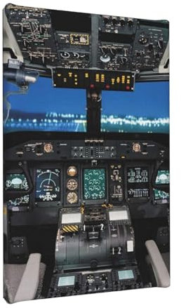 COMAAM Flugzeug Cockpit Rahmenlose Malerei 20x30 (Vertikal) Home Dekoration Rahmen Poster Wanddekoration Malerei