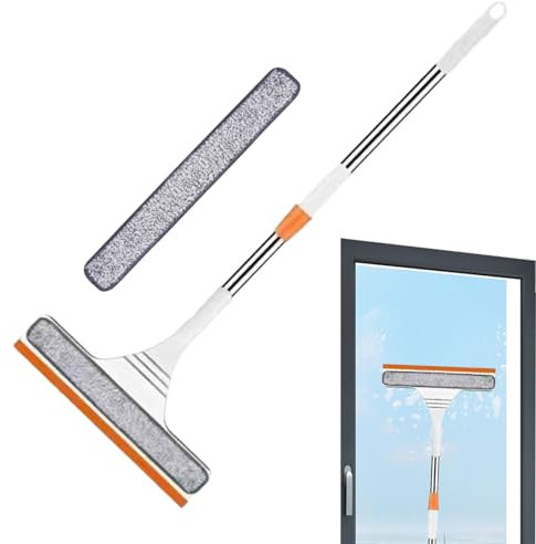 Limpiacristales para ventanas, herramienta de limpieza de cristales, Herramienta de limpieza de parabrisas de coche reutilizable, Raspador de ducha de ventana de longitud ajustable, herramienta Lyanny