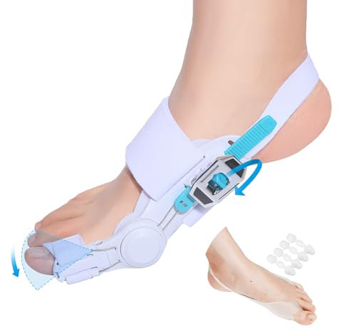EVXVE Hallux Valgus Korrektur Set,Verstellbare Hallux Valgus Schiene Nacht,Silikonpads für hallux valgus Zehenspreizer für Unisex