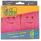 Scrub Daddy Dish Wand Scrubbing Brush Replacement Heads, Soap Dispensing Brushes, Texture Changing Washing Up Sponges, Detachable Dish Daddy Head Sponge Refills, Pink 2 Pack