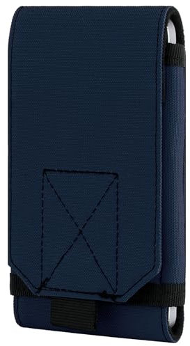 bvya Große taktische Molle-Handy-Holster-Tasche für 11,9 cm - 17,5 cm (4,7 - 6,9 Zoll) Smartphones für iPhone 16 Pro Max/15 Pro Max/14 Pro Max/13 Pro Max, verstellbare Höhe bis 18,5 cm