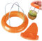 Kiwi Slicer, 2pcs Kiwi Peeler, coupe-kiwi en acier inoxydable de 2,8x2,8 pouces, slicer kiwi facile à utiliser, outil de coupe kiwi portable avec poignée facile